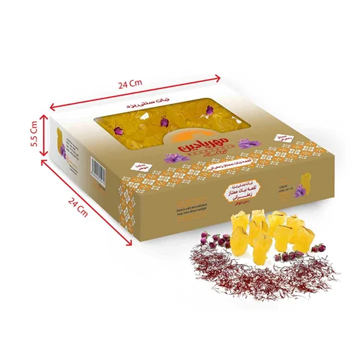 لقمه نبات ممتاز زعفرانی بزرگ